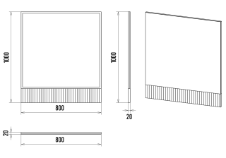 Зеркало Brevita Dakota DAK-01080 80см белый